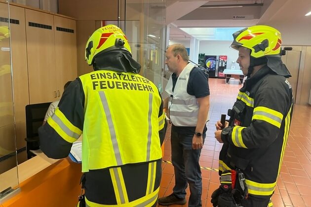 große Räumungsübung der Berufsschule Schärding